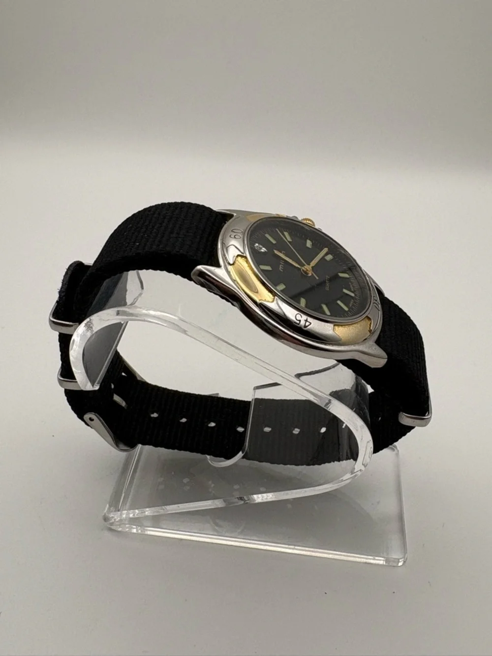 Milan Men’s Classic Two-Tone‎ Black Dial Wristwatch